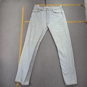 Vintage Levis 501 Jeans Mens Light Blue Straight Made USA 90s Fits 30x30